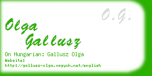 olga gallusz business card